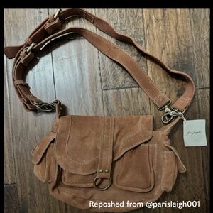 Free People NWT Wylie Suede Saddle Bag